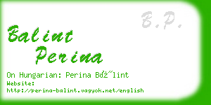 balint perina business card